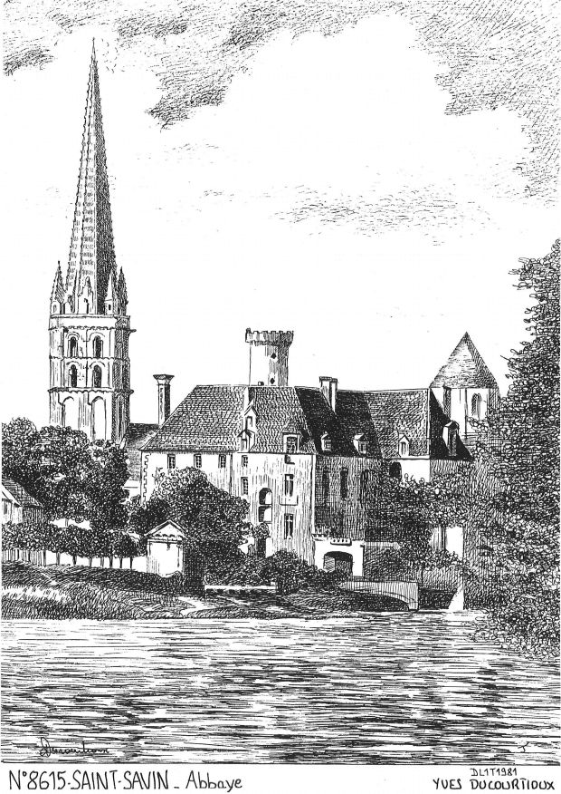 N 86015 - ST SAVIN - abbaye